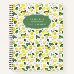 Carnet Recette Motif Citrus Lemon