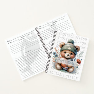 Carnet Recette personnalisée Cute Bear