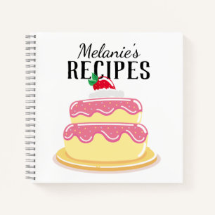 Carnet Recette personnalisée de gâteau de couche mignonne