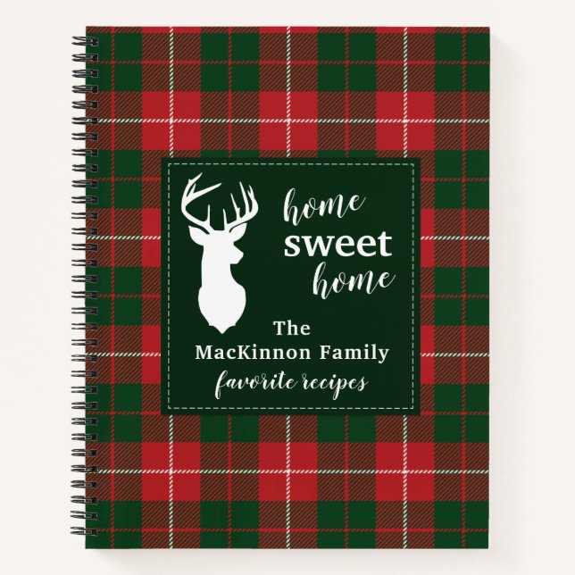 Carnet Recette personnalisée de la famille tartan MacKinn (Devant)