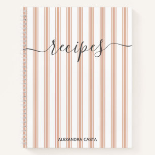 Carnet Recette personnalisée de script minimaliste à rayu