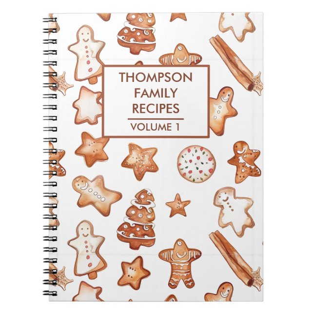 Carnet Recette personnalisée des cookies de Noël (Devant)