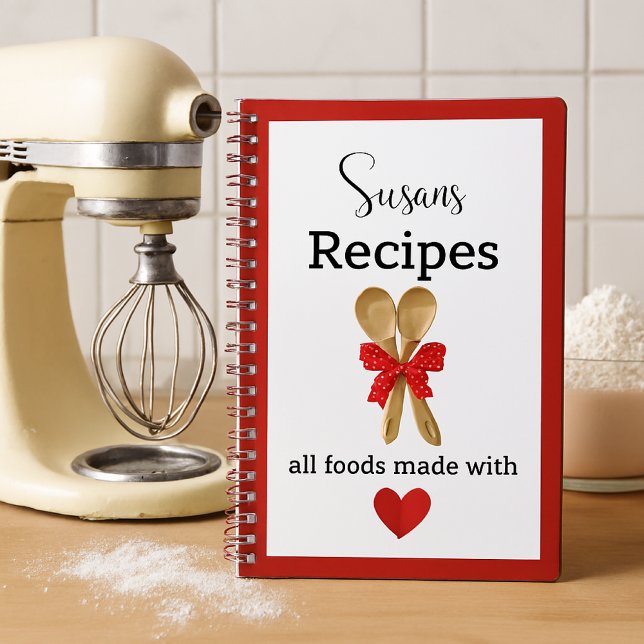 Carnet Recette Personnalisée Faite avec Amour (Créateur téléchargé)