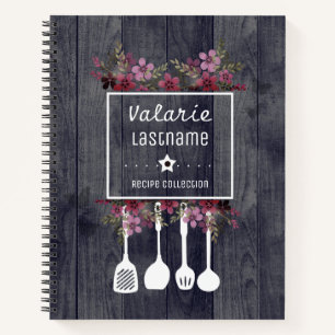 Carnet Recette personnalisée Rustique Wood Country