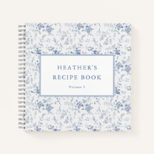 Carnet Recette personnalisée vintage Floral
