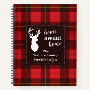 Carnet Recette personnalisée Wallace Tartan Plaid Family 