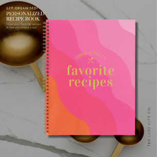 Carnet Recette rétro Gras Fiançailles rose Nouveau marié 