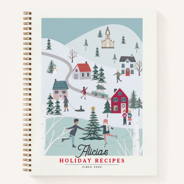 Carnet Recette vacances de Noël Ville/Village (Devant)