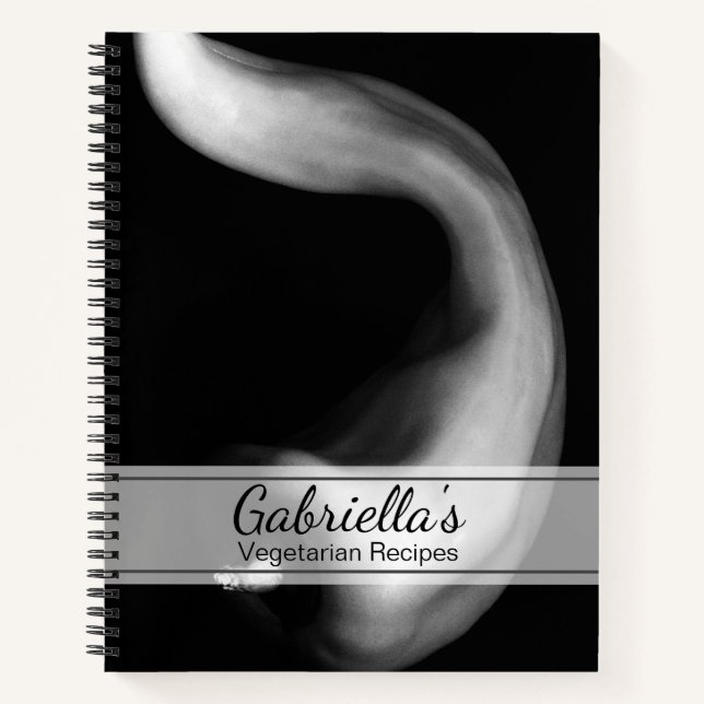 Carnet Recette végétarienne de poivre noir et blanc (Devant)