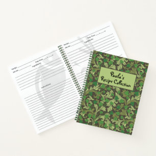 Carnet Recette Vintage victorienne verte Ivy Growing Trel