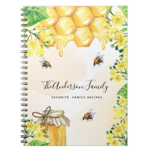 Carnet Recettes abeilles bourdons miel fleurs jaunes été