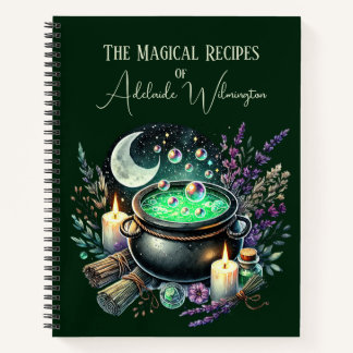 Carnet Recettes Cauldron de sorcières Personnalisées