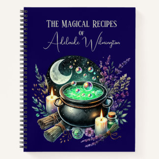 Carnet Recettes Cauldron de sorcières Personnalisées
