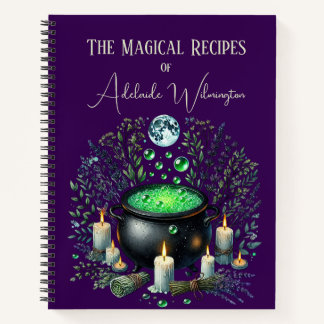 Carnet Recettes Cauldron de sorcières Personnalisées