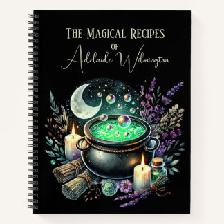 Carnet Recettes Cauldron de sorcières Personnalisées
