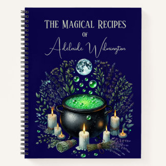 Carnet Recettes Cauldron de sorcières Personnalisées
