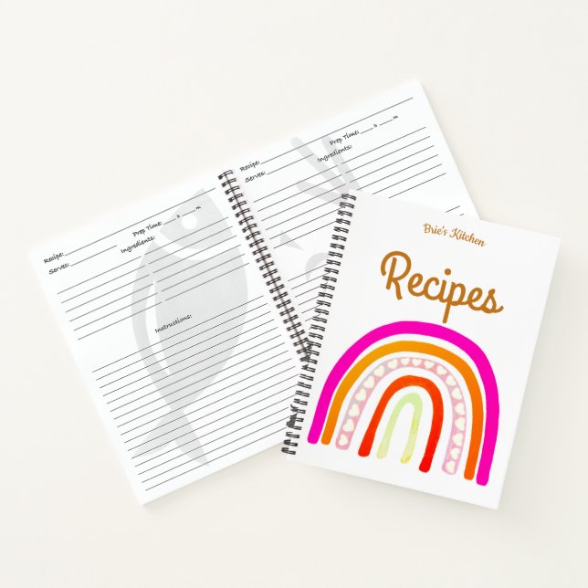 Carnet Recettes d'art de cuisine boho (Intérieur)