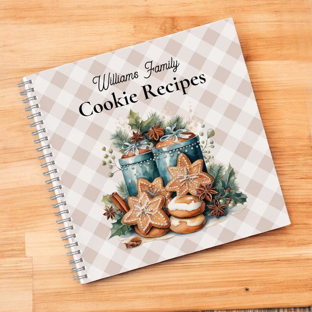 Carnet Recettes de cookies familiales personnalisées avec (Créateur téléchargé)