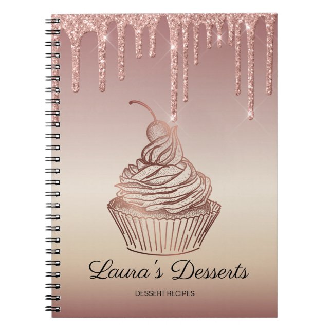 Carnet Recettes de desserts de cupcakes de gâteaux et de  (Devant)