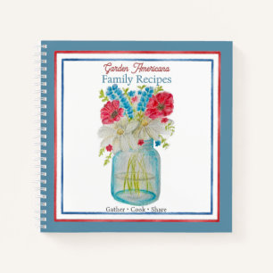 Carnet Recettes de famille Garden Americana aquarelle