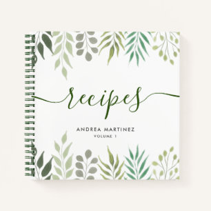 Carnet Recettes de feuillage Feuilles modernes