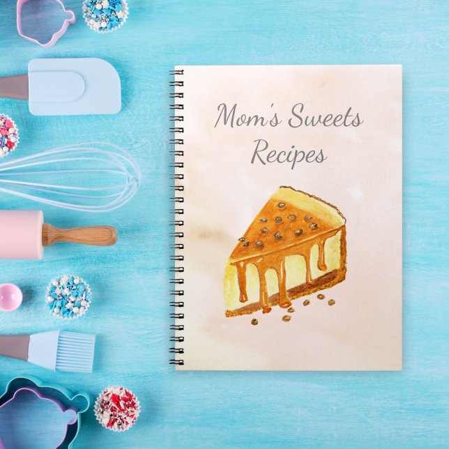 Carnet Recettes de gâteaux au fromage aquarelle de la pât (Créateur téléchargé)