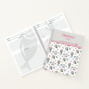 Carnet Recettes de grand-mère Confleurs Cliche Motif
