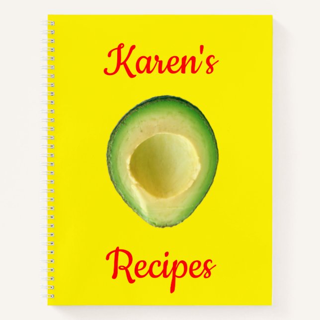 Carnet Recettes de Karen (nom) Avocado jaune rouge (Devant)