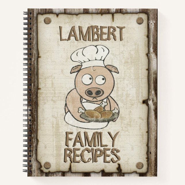 Carnet Recettes de la famille du chef de porc (Devant)