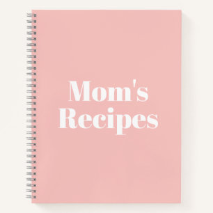 Carnet Recettes de maman, cadeau de la fête des mères ou