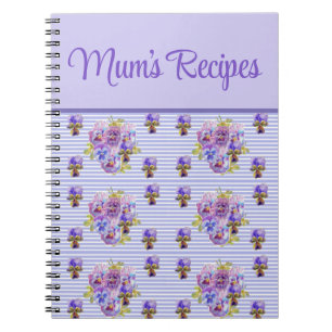 Carnet Recettes de maman Viola fleur pourpre lilas floral
