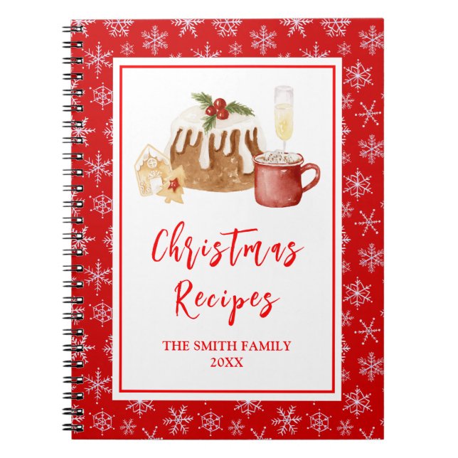 Carnet Recettes de pâtisserie des Fêtes Pudding de Noël (Devant)