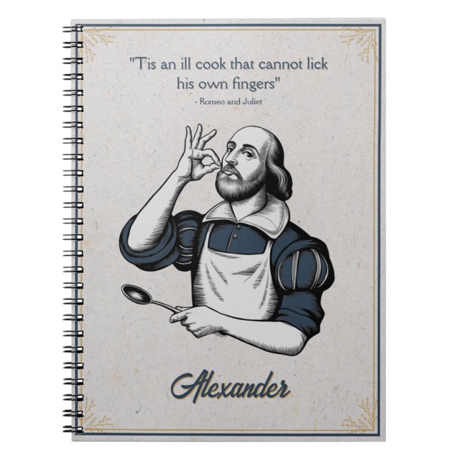 Carnet Recettes de Pâtisserie Personnalisées Chef Élégant (Devant)