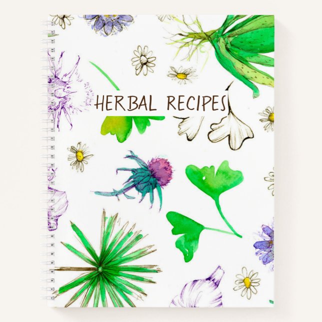 Carnet Recettes de plantes médicinales Herbes de chardon  (Devant)
