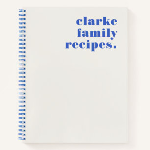 Carnet Recettes familiales Retro Typographie Vintage Roya