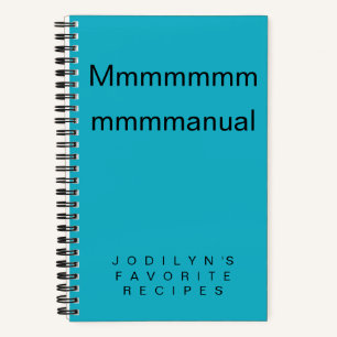 Carnet Recettes favorites colorées et minimalistes délici