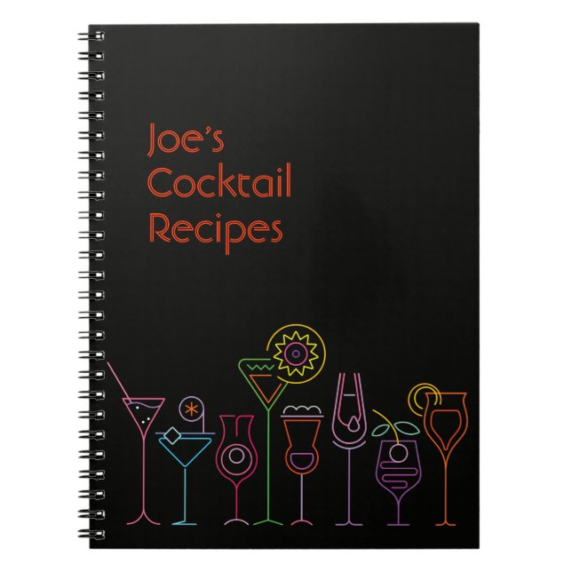 Carnet Recettes personnalisables de cocktail (Devant)