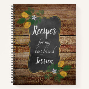 Carnet Recettes personnalisées pour mon meilleur ami sur