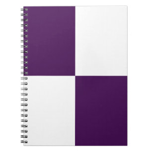 Carnet Rectangles royales violettes et blanches