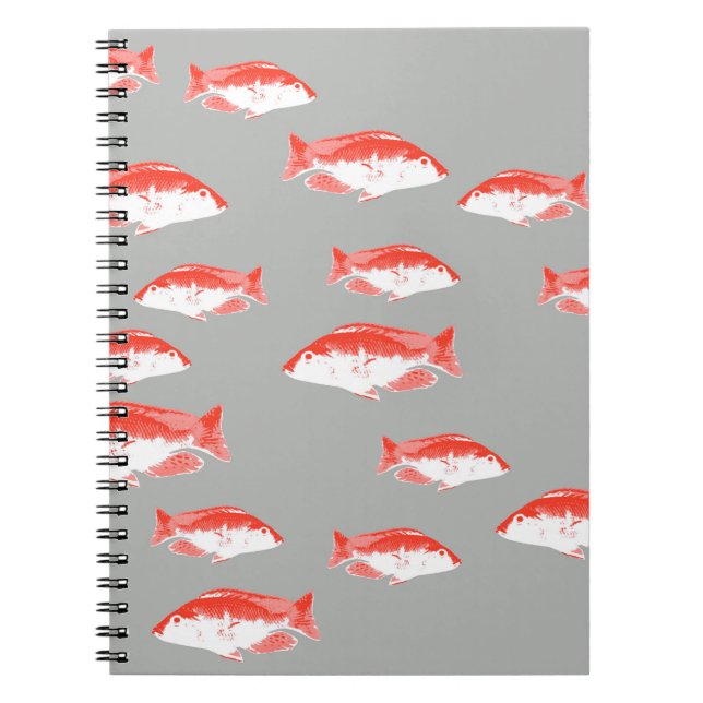 Carnet Red and grey fish (Devant)