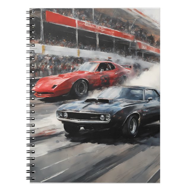 Carnet Red & Black Muscle cars  (Devant)