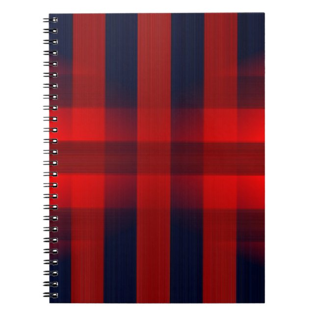Carnet Red Bokeh Buffalo Plaid (Devant)