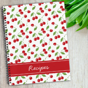 Carnet Red Cherries Coquette Retro Recette