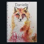 Carnet Red Fox foxes cute Girls name Notebook<br><div class="desc">Red Fox foxes cute Girls name Notebook. This notebook would make such a welcome gift for any animal lover. Designed from my original watercolor paintings.</div>
