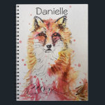 Carnet Red Fox foxes cute Girls name Notebook<br><div class="desc">Red Fox foxes cute Girls name Notebook. This notebook would make such a welcome gift for any animal lover. Designed from my original watercolor paintings.</div>