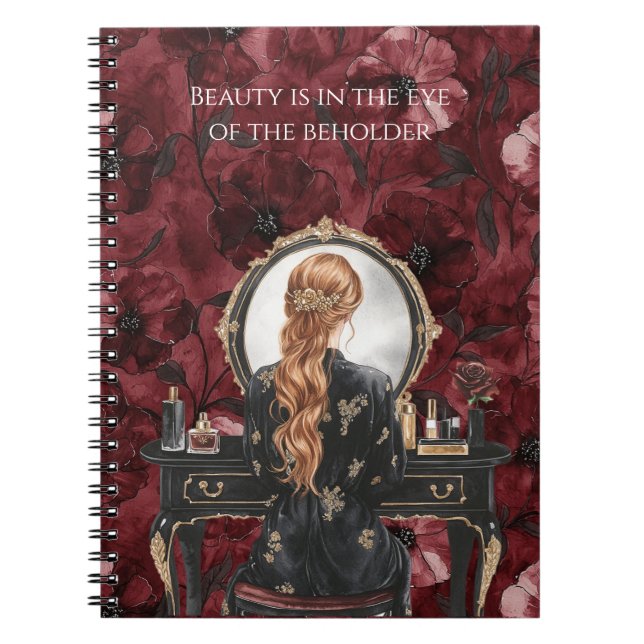 Carnet Red Head Boudoir Burgundy Floral (Devant)