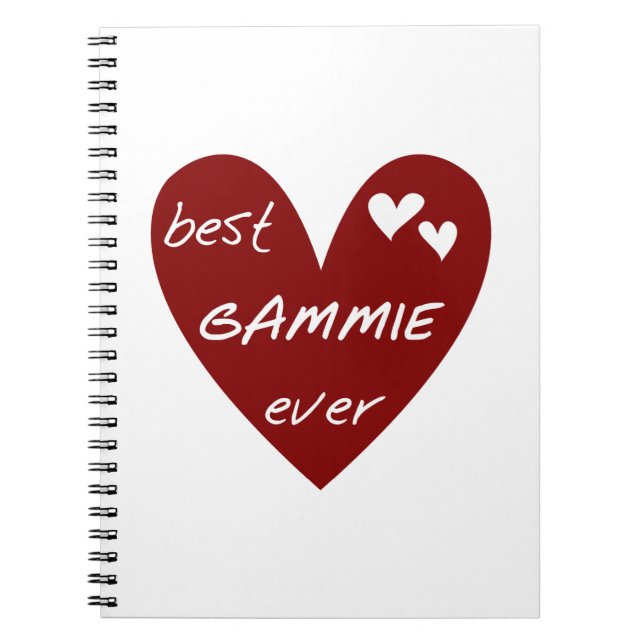 Carnet Red Heart Best Gammie Ever Cadeaux (Devant)