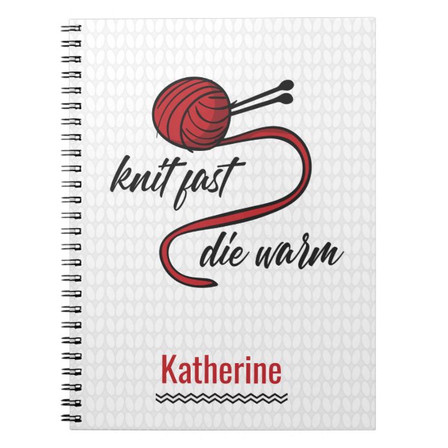 Carnet Red Knit Fast, Die Warm (Devant)