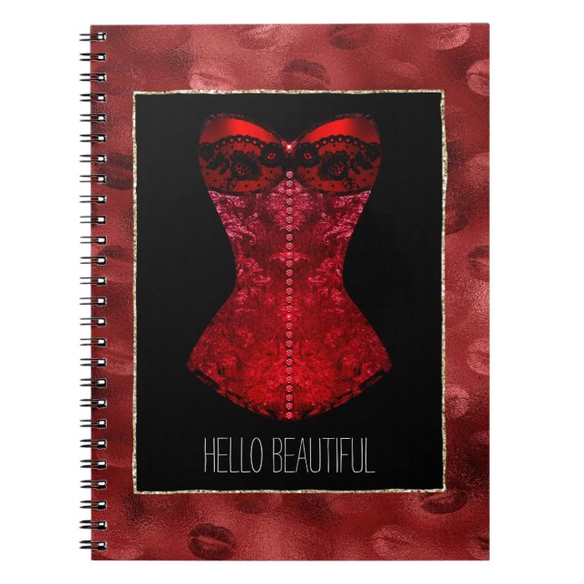 Carnet Red Lips Corset (Devant)