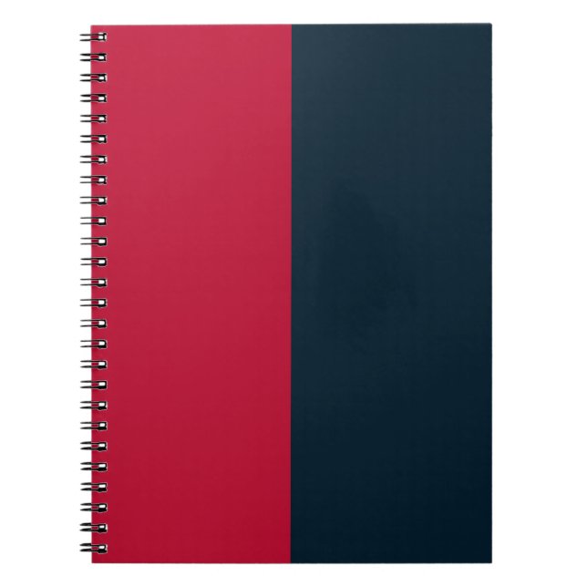 Carnet Red & Navy PERSONNALISÉ (Devant)
